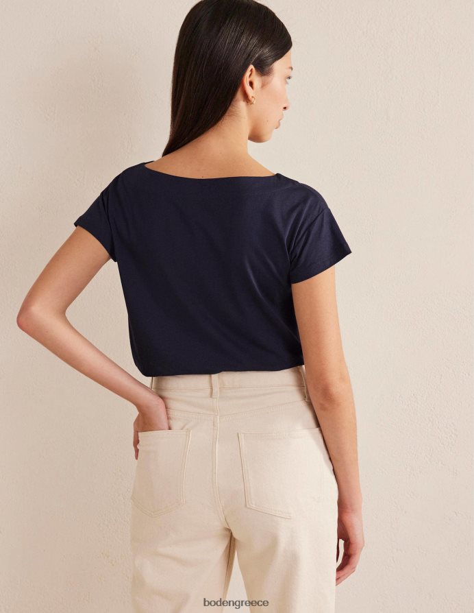 ΠΟΛΕΜΙΚΟ ΝΑΥΤΙΚΟ είδη ένδυσης supersoft μπλουζάκι με λαιμόκοψη Boden γυναίκες 464PH8158