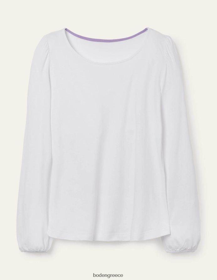 άσπρο είδη ένδυσης supersoft μακρυμάνικο μπλουζάκι Boden γυναίκες 464PH8176