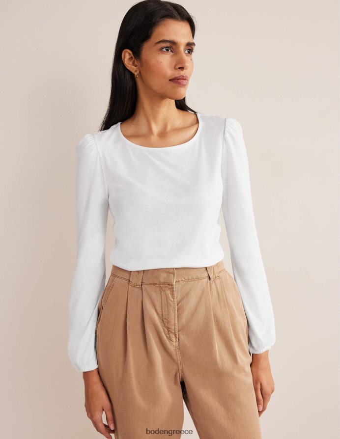 άσπρο είδη ένδυσης supersoft μακρυμάνικο μπλουζάκι Boden γυναίκες 464PH8176