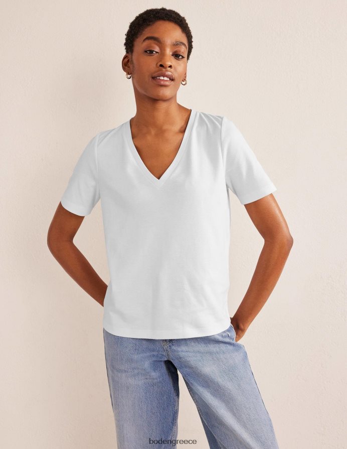 άσπρο είδη ένδυσης τέλειο t-shirt με λαιμόκοψη Boden γυναίκες 464PH81080