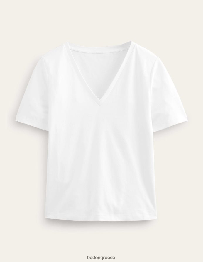 άσπρο είδη ένδυσης τέλειο t-shirt με λαιμόκοψη Boden γυναίκες 464PH81080