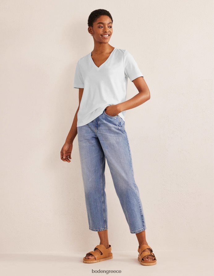 άσπρο είδη ένδυσης τέλειο t-shirt με λαιμόκοψη Boden γυναίκες 464PH81080