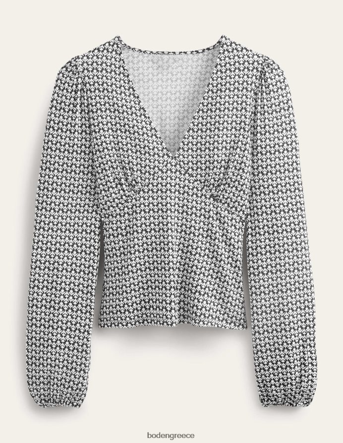 μαύρο & μπουμπούκι τουλίπας είδη ένδυσης Τοπ με λαιμόκοψη v Boden γυναίκες 464PH81850