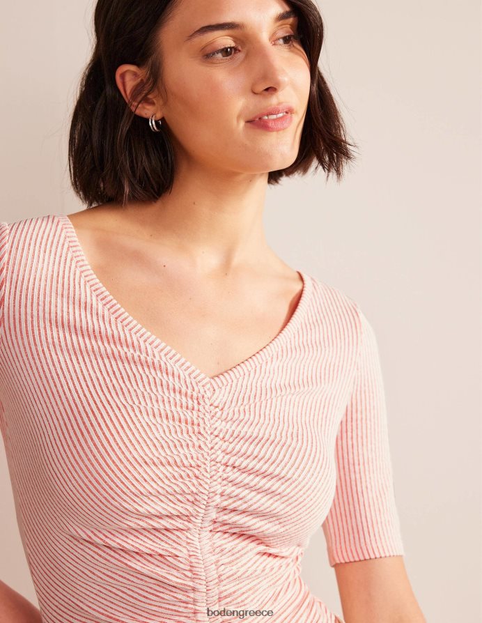 vermillion/λευκή ρίγα είδη ένδυσης μπροστινό μπροστινό ρουφηξιάρικο Boden γυναίκες 464PH81775