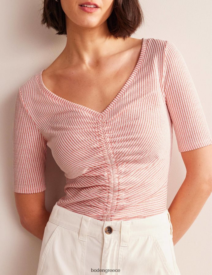 vermillion/λευκή ρίγα είδη ένδυσης μπροστινό μπροστινό ρουφηξιάρικο Boden γυναίκες 464PH81775