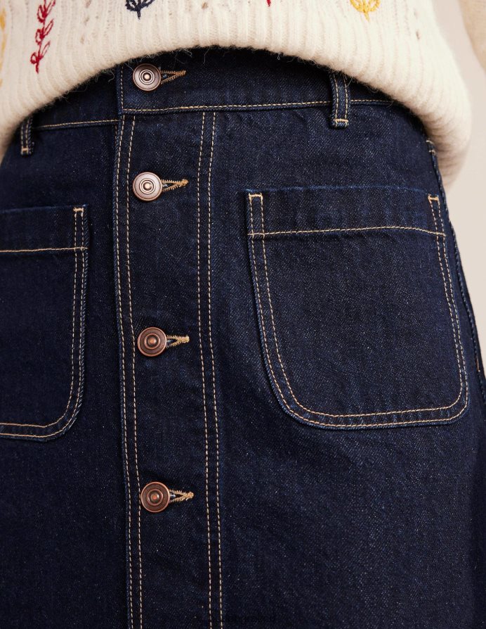 ινδικό είδη ένδυσης κουμπί μέσα από τζιν μίνι Boden γυναίκες 464PH81734