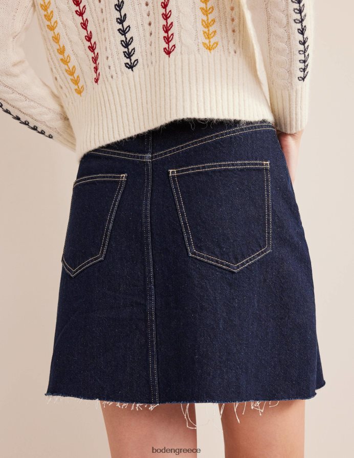 ινδικό είδη ένδυσης κουμπί μέσα από τζιν μίνι Boden γυναίκες 464PH81734