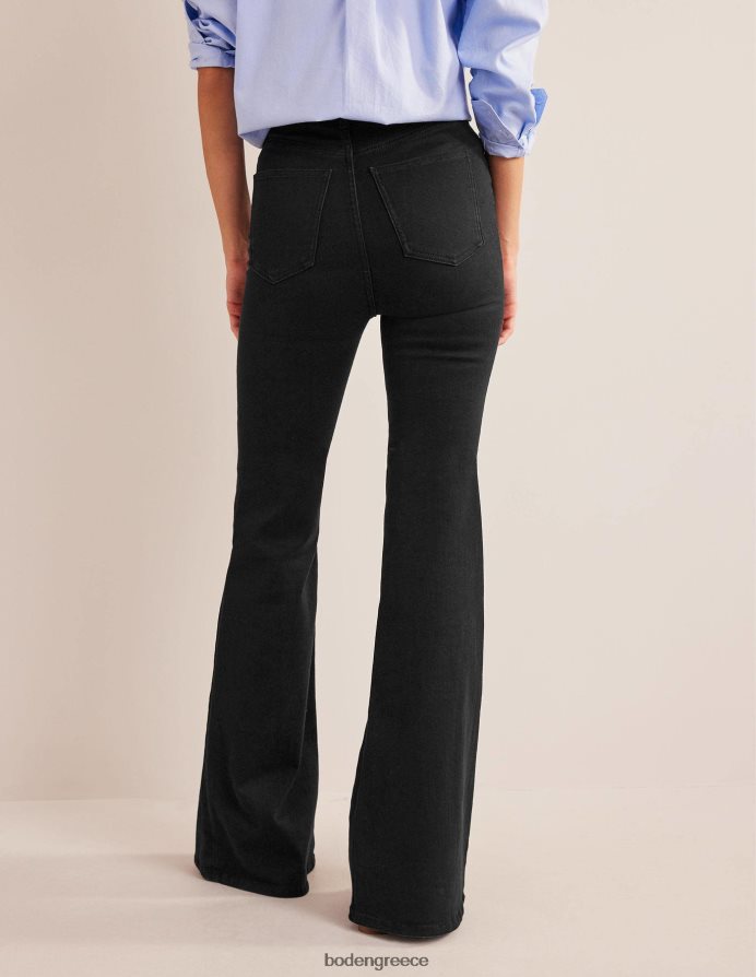 μαύρος είδη ένδυσης ψηλό τζιν super flare Boden γυναίκες 464PH81419