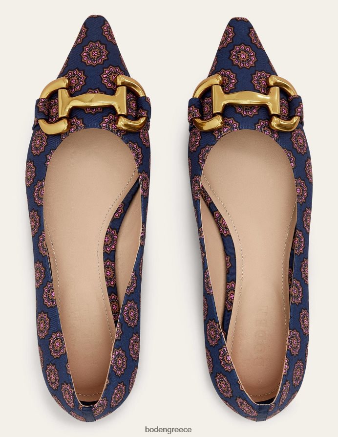 γαλλικό ναυτικό και γεωγραφικό ηλίανθο είδη υπόδησης μπαλαρίνες μπαλαρίσματος snaffle Boden γυναίκες 464PH82295