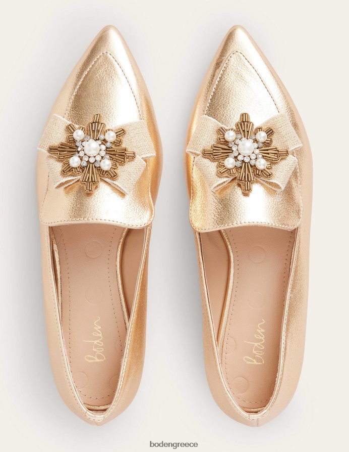 χρυσός είδη υπόδησης στολισμένα μυτερά loafers Boden γυναίκες 464PH82315