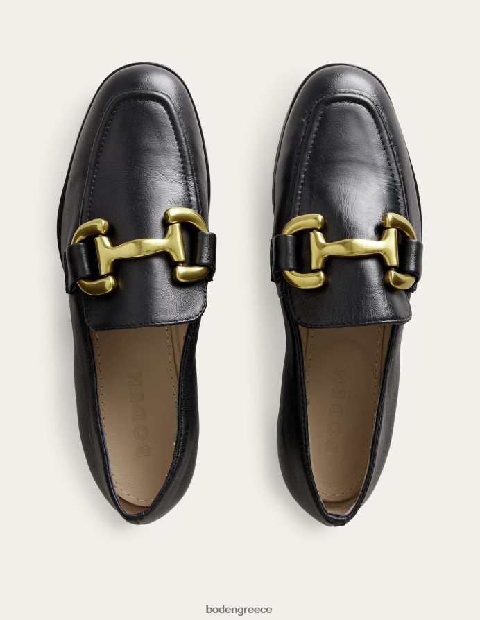 μαύρος είδη υπόδησης loafers ίριδας snaffle Boden γυναίκες 464PH8729