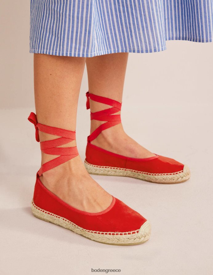 κατακόκκινος είδη υπόδησης εσπαντρίγιες γραβάτα στον αστράγαλο Boden γυναίκες 464PH82301
