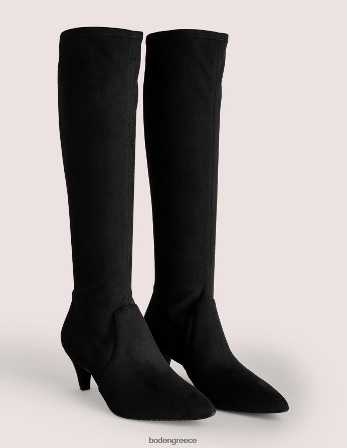 μαύρος είδη υπόδησης μπότα γόνατο stretch kitten heel Boden γυναίκες 464PH82303