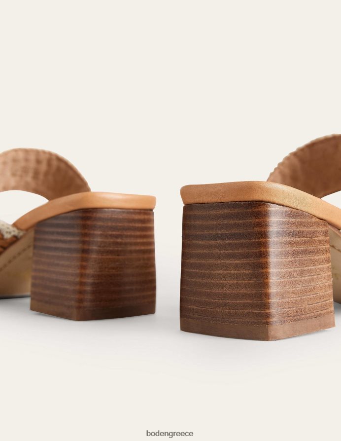 ταψί υφαντό δέρμα είδη υπόδησης υφαντά πέδιλα με τακούνι Boden γυναίκες 464PH82348