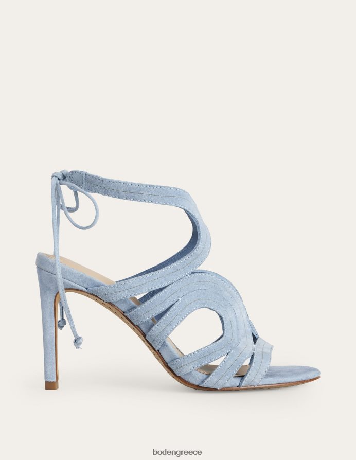 delph μπλε σουέντ είδη υπόδησης κομμένα σανδάλια με τακούνια Boden γυναίκες 464PH8703
