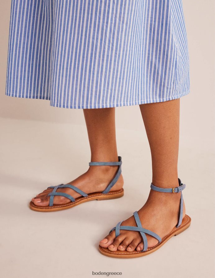 σωματικό μπλε σουέτ είδη υπόδησης εύκολο flat σανδάλι Boden γυναίκες 464PH82320