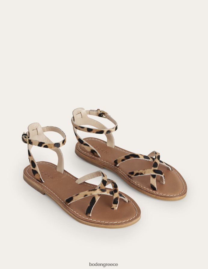 κλασικά μαλλιά λεοπάρ πόνυ είδη υπόδησης εύκολο flat σανδάλι Boden γυναίκες 464PH82371