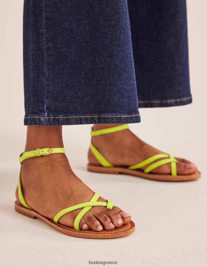 δερμάτινο κουτί εσπεριδοειδών είδη υπόδησης εύκολο flat σανδάλι Boden γυναίκες 464PH82601