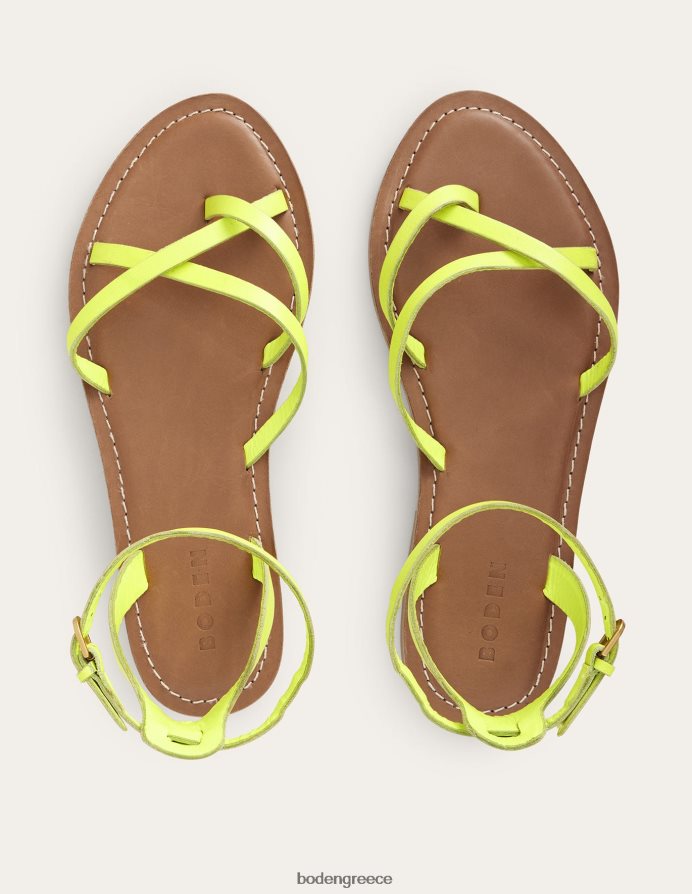 δερμάτινο κουτί εσπεριδοειδών είδη υπόδησης εύκολο flat σανδάλι Boden γυναίκες 464PH82601
