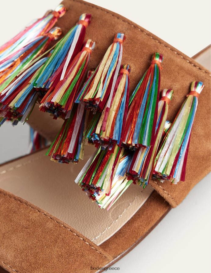 τζίντζερ snap είδη υπόδησης πέδιλα σουέτ με φούντα Boden γυναίκες 464PH82339