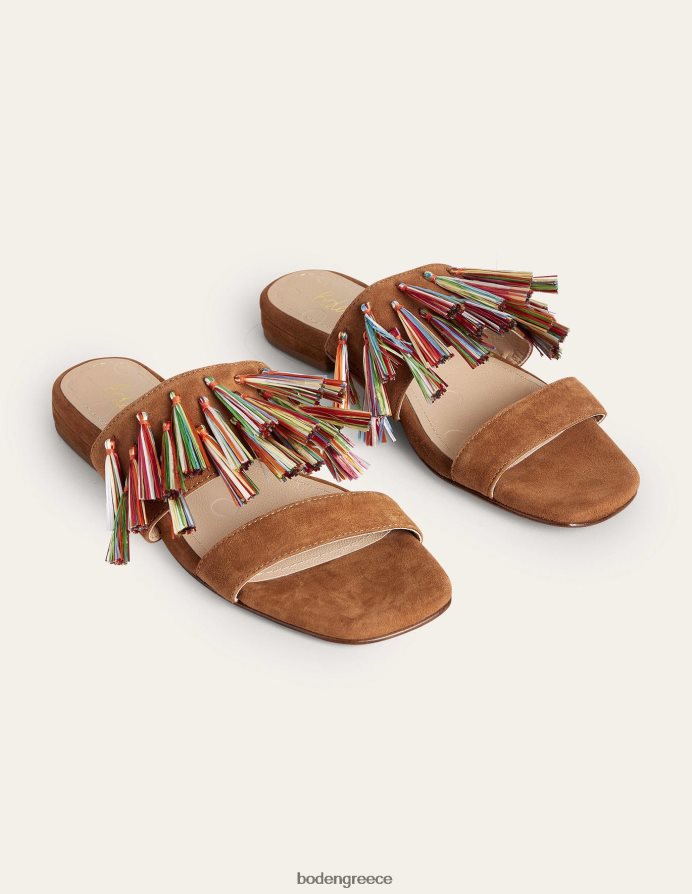 τζίντζερ snap είδη υπόδησης πέδιλα σουέτ με φούντα Boden γυναίκες 464PH82339