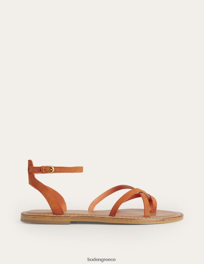 κόκκινο σουέντ vermillon είδη υπόδησης εύκολο flat σανδάλι Boden γυναίκες 464PH82326