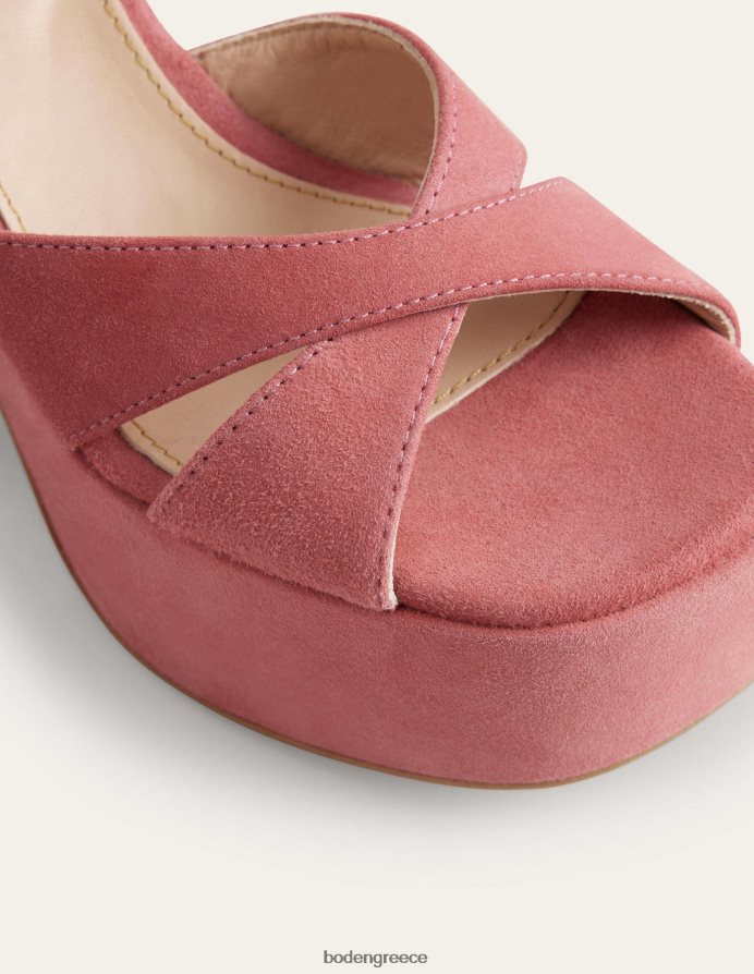 ρουζ σουέτ είδη υπόδησης σφήνες πλατφόρμας σταυρωτού ιμάντα Boden γυναίκες 464PH8726