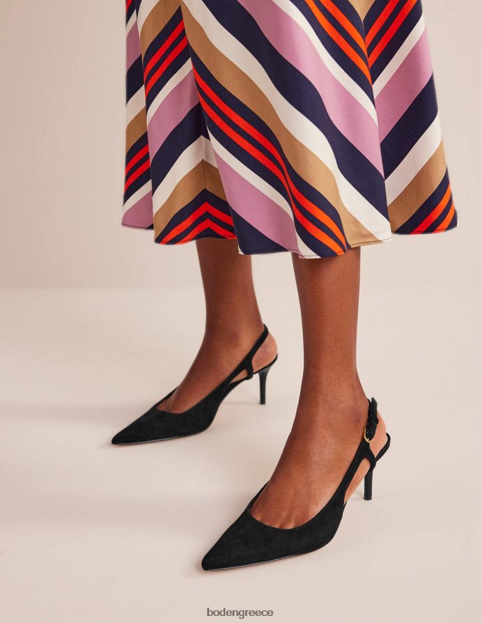 μαύρο παιδικό σουέτ είδη υπόδησης κομμένες γόβες πίσω Boden γυναίκες 464PH8722