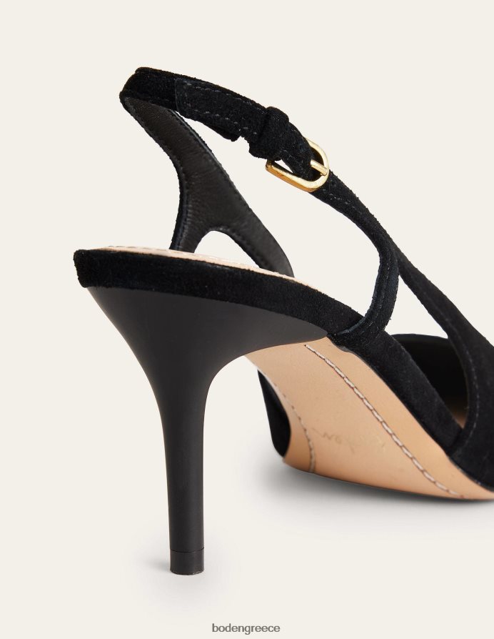 μαύρο παιδικό σουέτ είδη υπόδησης κομμένες γόβες πίσω Boden γυναίκες 464PH8722