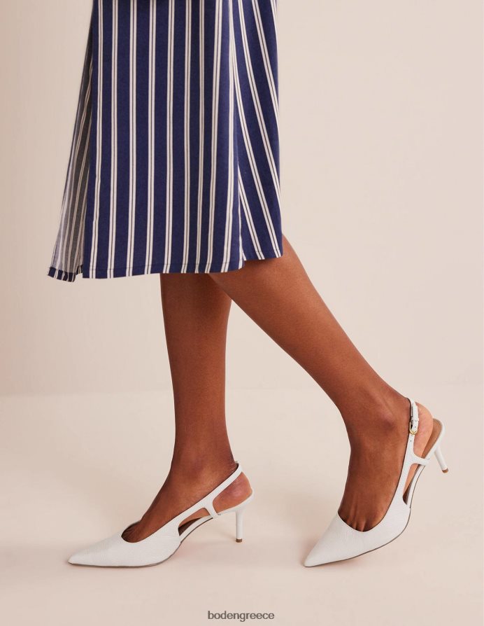 εκρού πτυσσόμενο δέρμα είδη υπόδησης κομμένες γόβες πίσω Boden γυναίκες 464PH8723