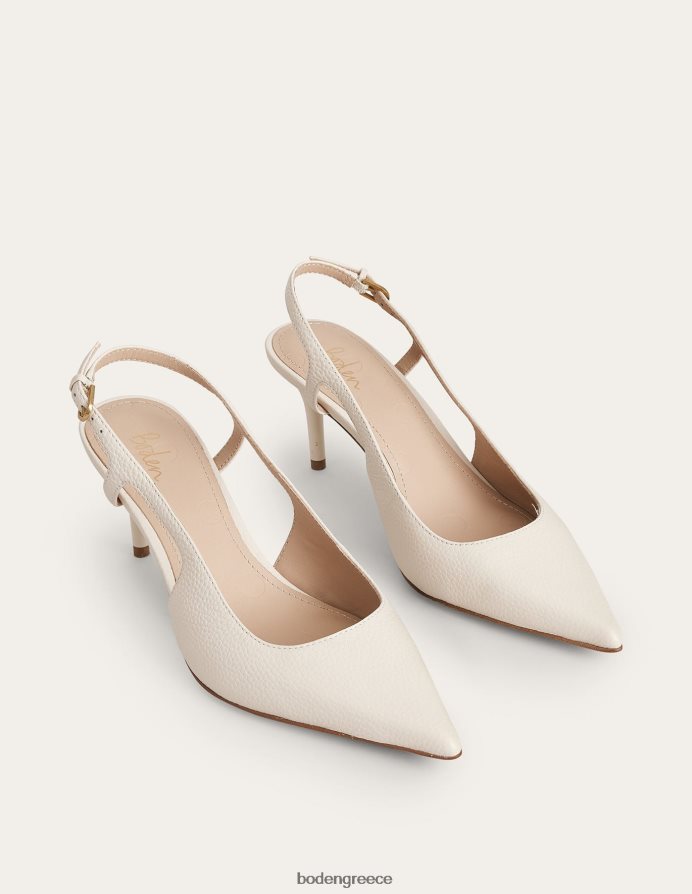 εκρού πτυσσόμενο δέρμα είδη υπόδησης κομμένες γόβες πίσω Boden γυναίκες 464PH8723