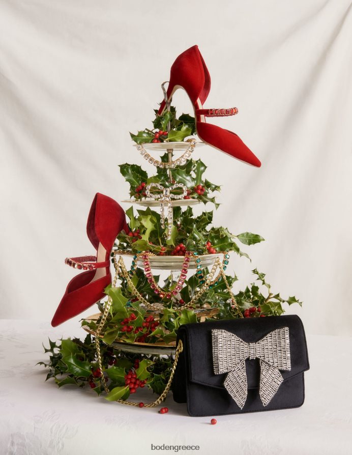 αλεξανδρινός είδη υπόδησης Κόκκινα γήπεδα με λουράκι από κρύσταλλο Boden γυναίκες 464PH82384