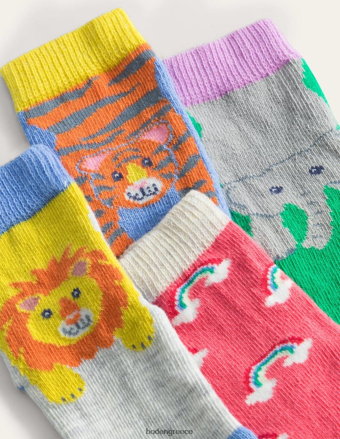 πολλά ζώα της ζούγκλας αξεσουάρ κουτί κάλτσας 7 πακέτο Boden κορίτσια 464PH82724