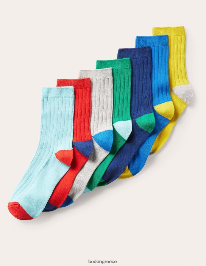 πολυ αξεσουάρ ριμπ κάλτσες 7 πακέτο Boden κορίτσια 464PH8842