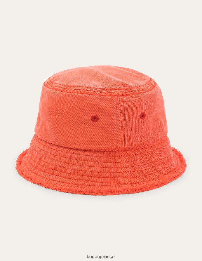 κόκκινο μανταρίνι αξεσουάρ καπέλο κουβά Boden κορίτσια 464PH83116