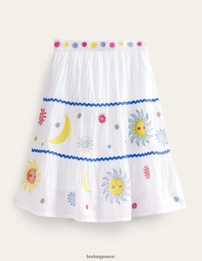 άσπρο είδη ένδυσης απλικέ ουράνια φούστα Boden κορίτσια 464PH82635
