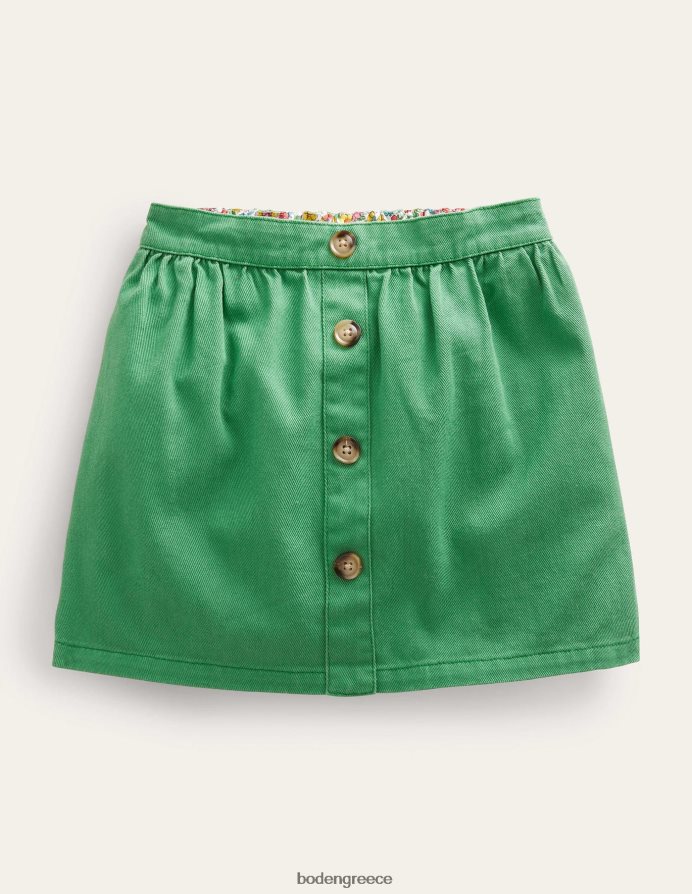 πράσινο του βουνού είδη ένδυσης τζιν κουμπί μέσα από τη φούστα Boden κορίτσια 464PH82685