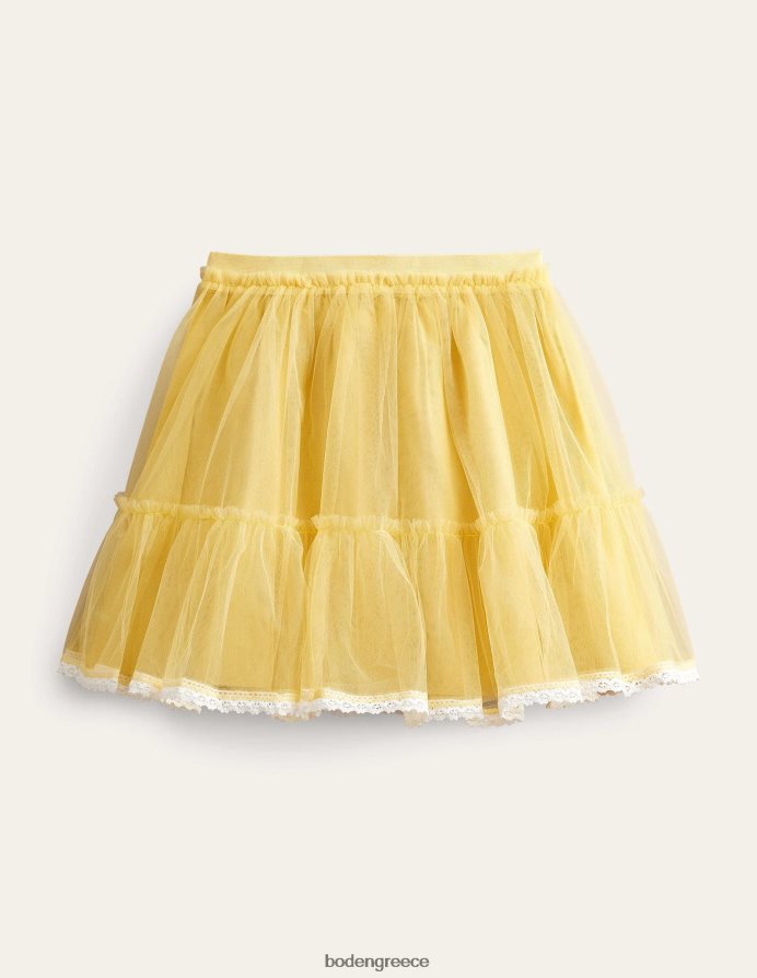 ανοιξιάτικη μέρα κίτρινο είδη ένδυσης μίνι πολυεπίπεδη τούλινη φούστα Boden κορίτσια 464PH82704