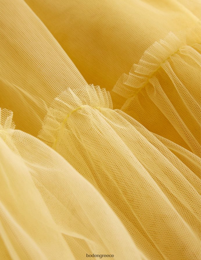 ανοιξιάτικη μέρα κίτρινο είδη ένδυσης μίνι πολυεπίπεδη τούλινη φούστα Boden κορίτσια 464PH82704