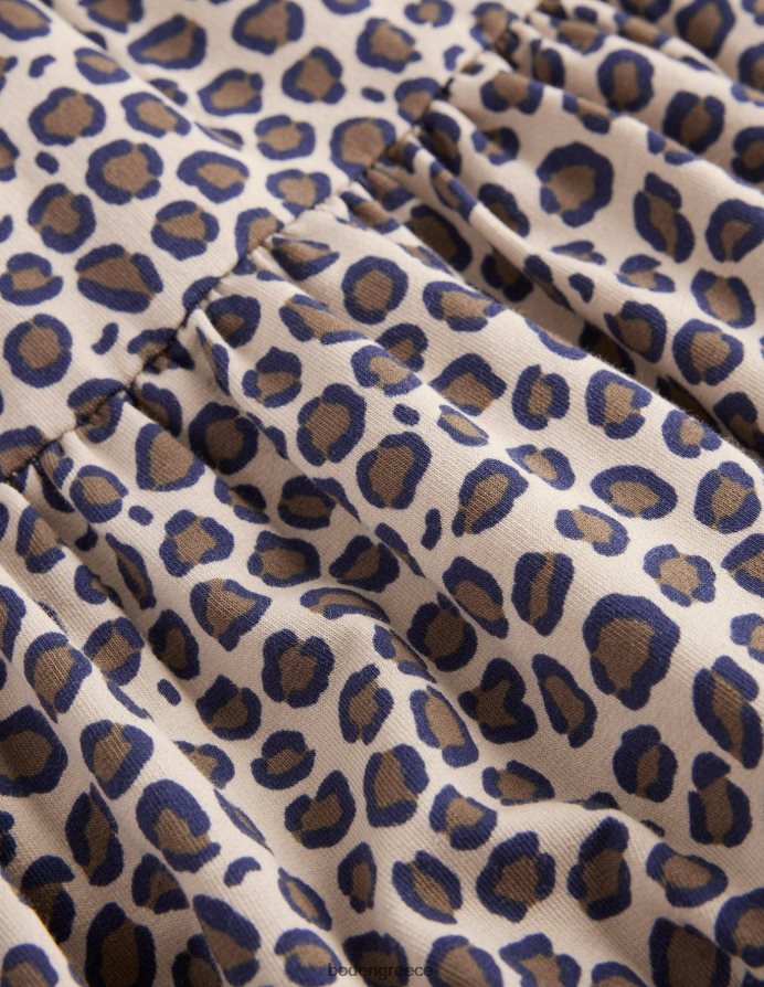 λεοπάρδαλη είδη ένδυσης μίντι φούστα τριών επιπέδων Boden κορίτσια 464PH82722