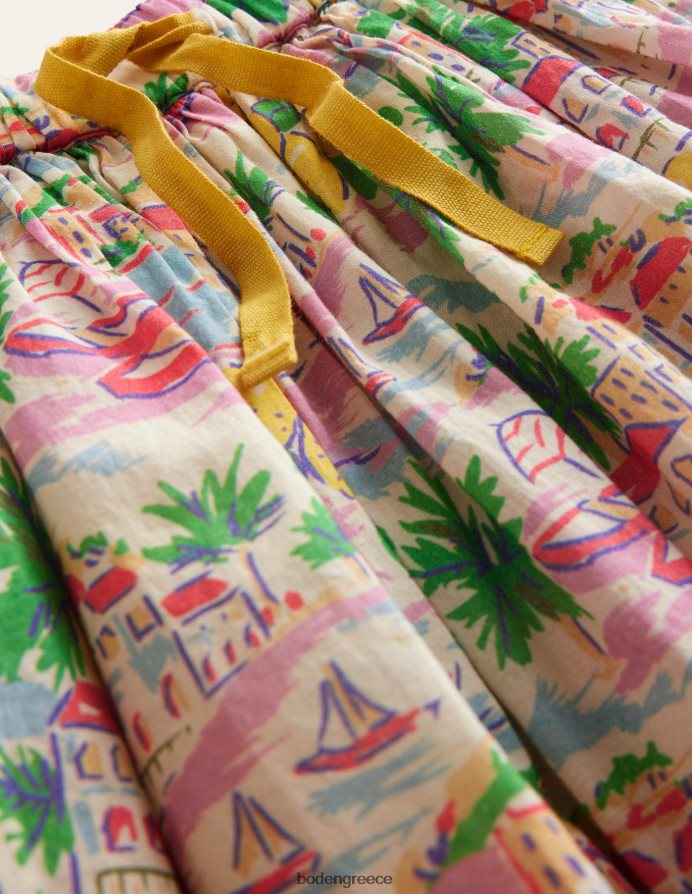 εκτύπωση πολλαπλών σκηνών είδη ένδυσης στριφογυριστή φούστα Boden κορίτσια 464PH82755