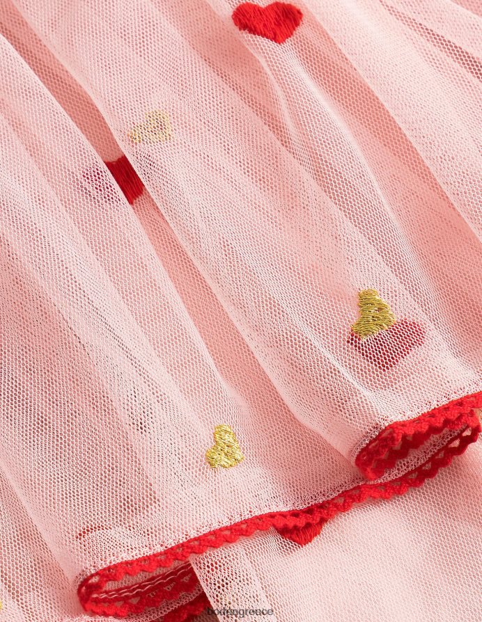 κέντημα ροζ καρδιά είδη ένδυσης κεντημένη τούλινη φούστα Boden κορίτσια 464PH83130