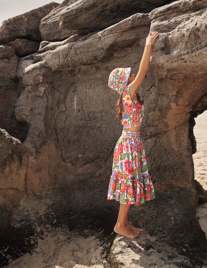 πολυ φεστιβάλ λουλουδιών είδη ένδυσης εμπριμέ ζέρσεϊ μάξι φούστα Boden κορίτσια 464PH83225
