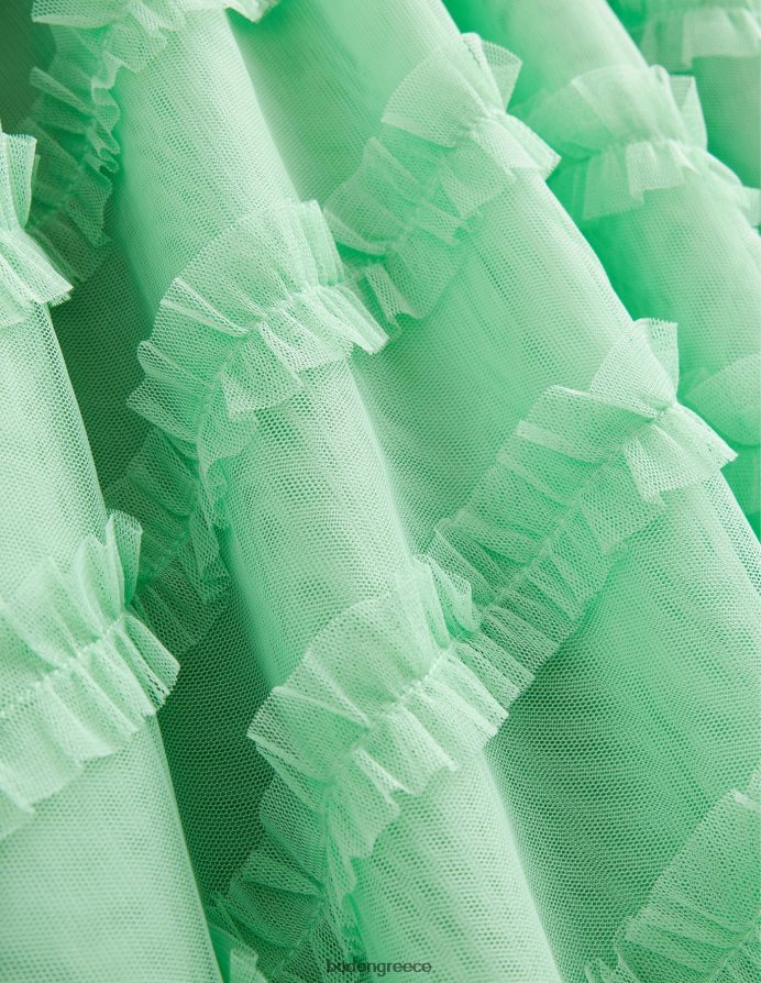 τροπική βροχή πράσινο είδη ένδυσης τούλινη midi φούστα περίστασης Boden κορίτσια 464PH82682