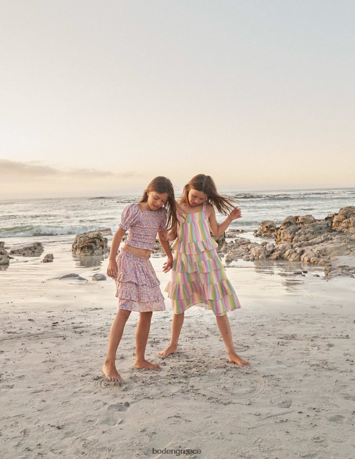 λούπινο και ροδάκινο paisley είδη ένδυσης βολάν μίνι σκόρτ Boden κορίτσια 464PH82642