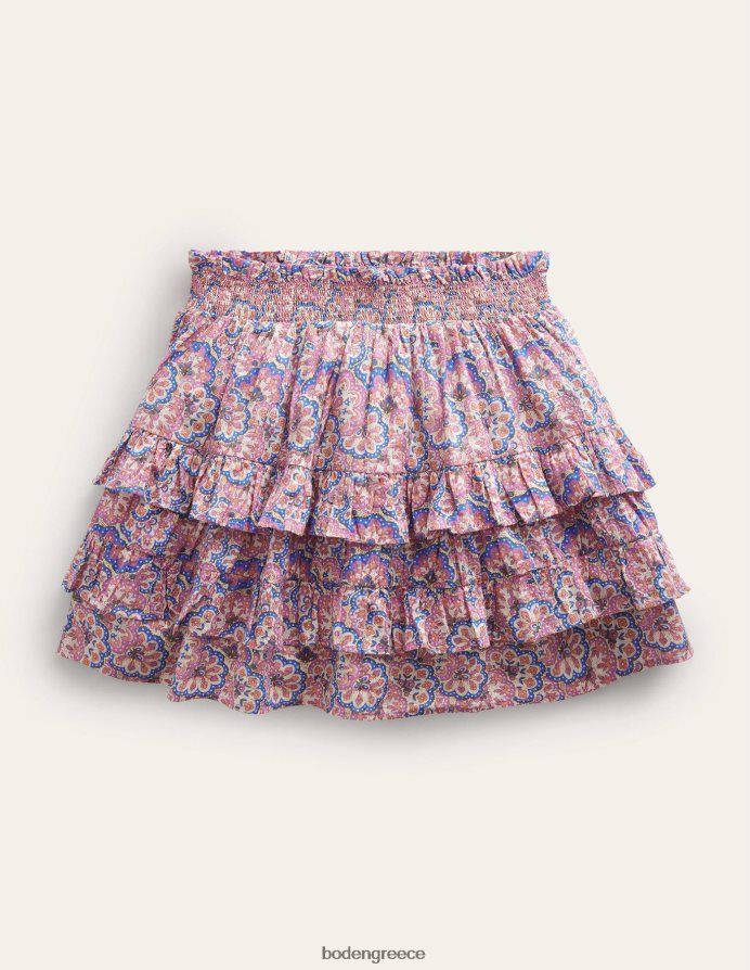 λούπινο και ροδάκινο paisley είδη ένδυσης βολάν μίνι σκόρτ Boden κορίτσια 464PH82642