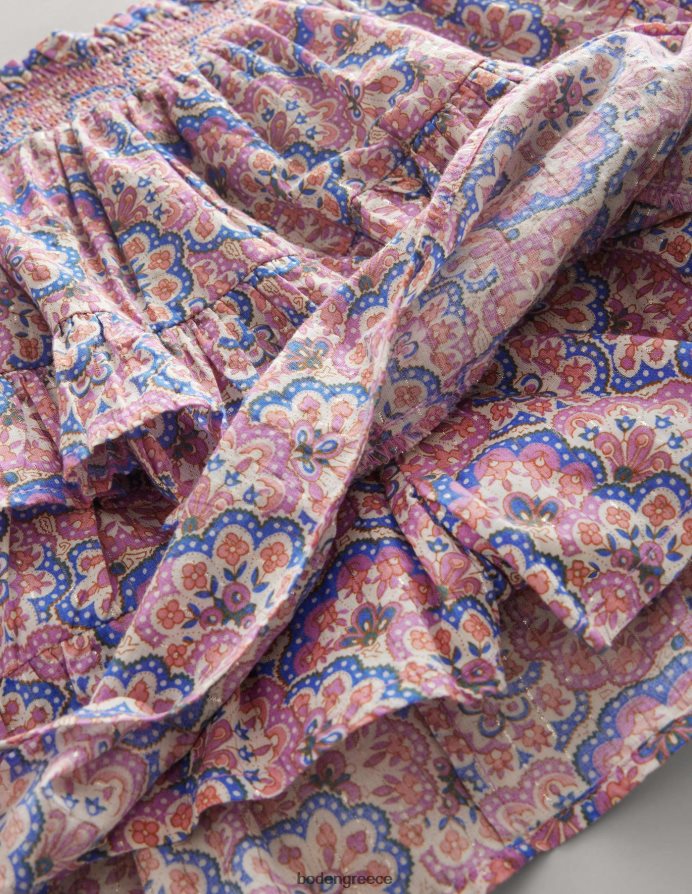 λούπινο και ροδάκινο paisley είδη ένδυσης βολάν μίνι σκόρτ Boden κορίτσια 464PH82642