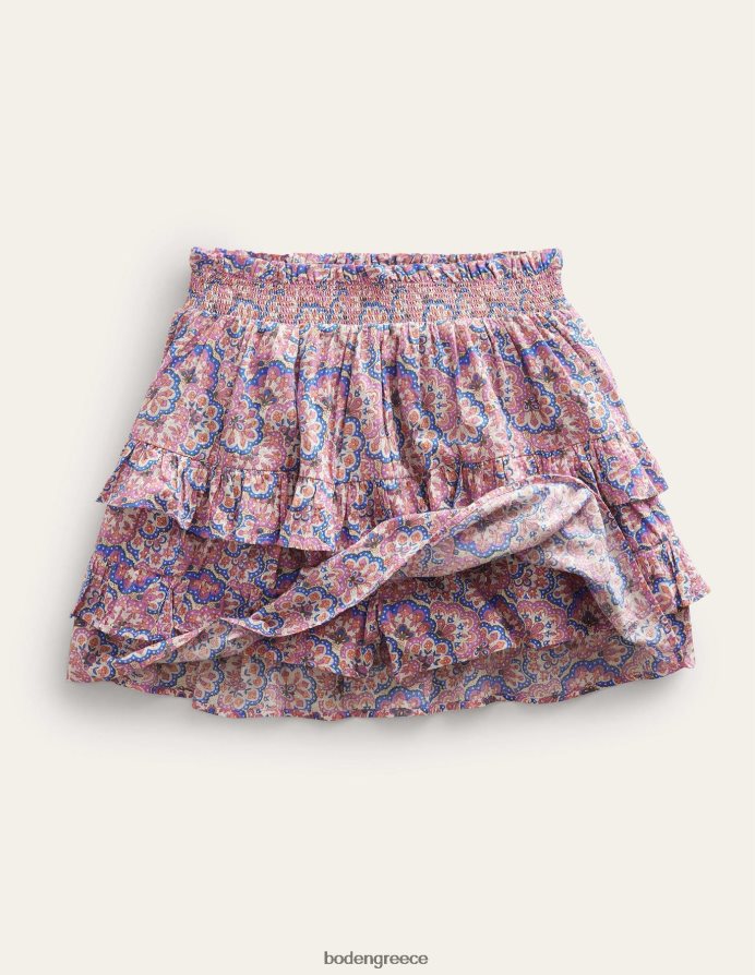 λούπινο και ροδάκινο paisley είδη ένδυσης βολάν μίνι σκόρτ Boden κορίτσια 464PH82642