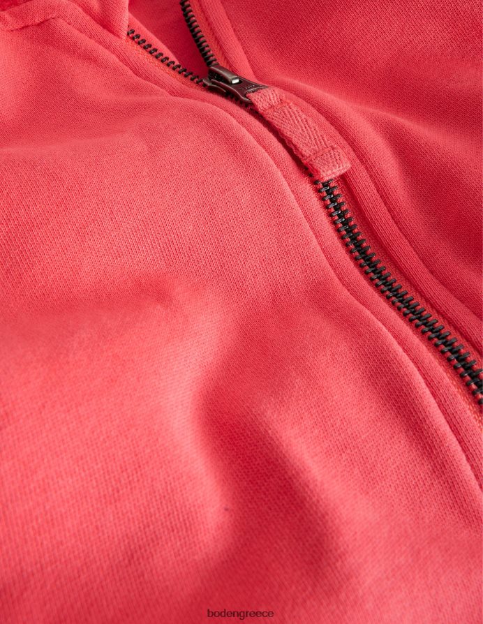 πλυμένη μαρμελάδα κόκκινη είδη ένδυσης βαφή ενδυμάτων με φερμουάρ, αν και με κουκούλα Boden κορίτσια 464PH82907