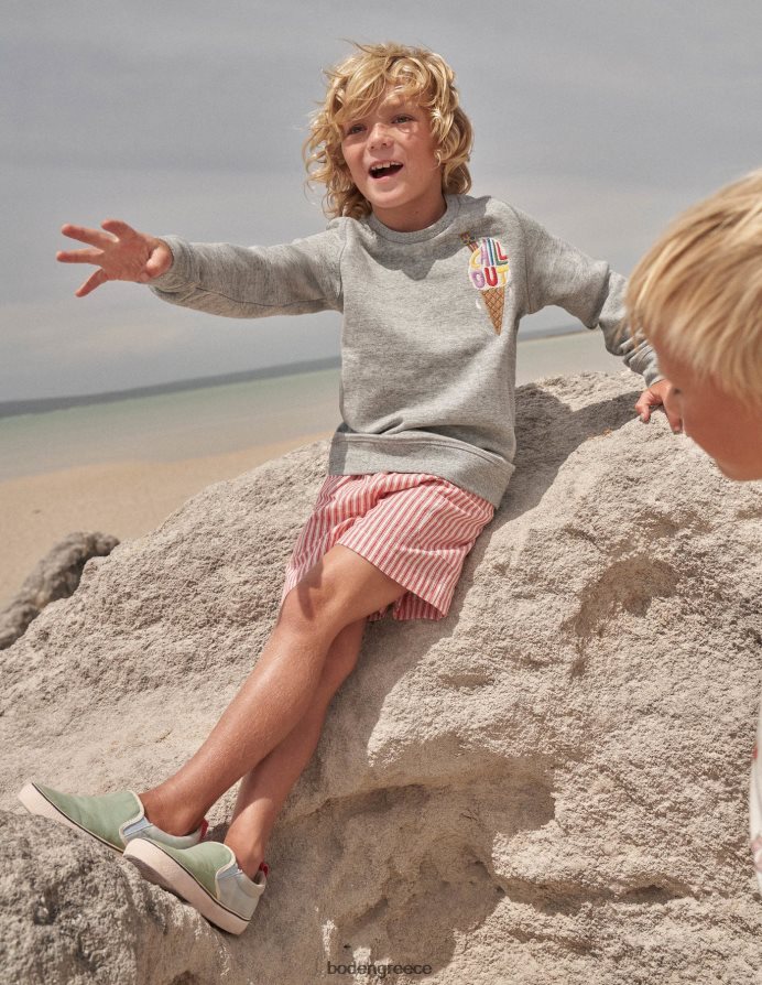 γκρι παγωτό είδη ένδυσης γραφικό φούτερ Boden κορίτσια 464PH82968